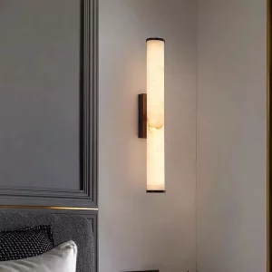 Applique murale moderne marbre verre LED éclairage doux design minimaliste salon chambre décoration intérieure élégante économique