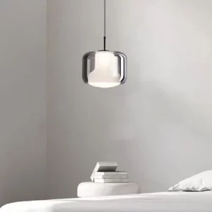 Suspension verre fumé intérieur blanc design moderne minimaliste éclairage LED doux chambre salon bureau hôtel café luminaires nordiques élégants économiques Suspension verre fumé intérieur blanc design moderne minimaliste éclairage LED doux chambre salon bureau hôtel café luminaires nordiques élégants économiques