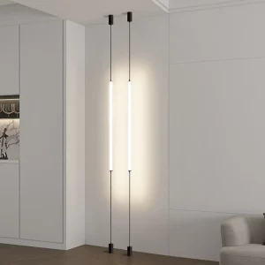 Suspension murale LED en bois naturel design moderne minimaliste éclairage chaleureux salon chambre cuisine économie d’énergie élégant