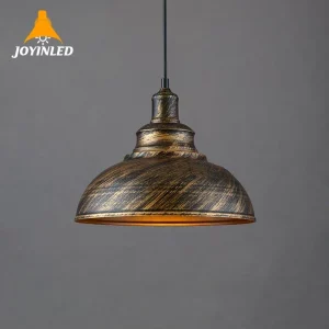 Suspension bois effet métal design industriel vintage lampe suspendue salon cuisine bureau bar chaleureuse éclairage rétro