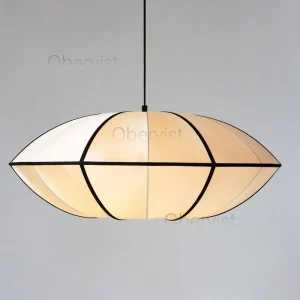 Suspension LED métal et tissu design moderne japonais Wabi-Sabi living room bedroom éclairage doux zen économies d’énergie élégance Suspension LED métal et tissu design moderne japonais Wabi-Sabi living room bedroom éclairage doux zen économies d’énergie élégance