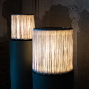 Suspension artistique à pampilles textiles design minimaliste contemporain éclairage doux pour salon chambre veilleuse lumière ambiantée élégante