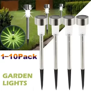 Lampes solaires extérieures LED design moderne étanche jardin patio éclairage paysage économique