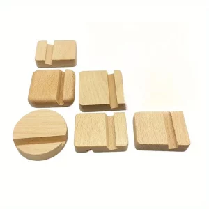 Support téléphone en bois naturel design minimaliste épuré bureau salon chambre style scandinave nordique durable