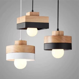 Suspension lamp en bois et métal design nordique moderne pour éclairage chaleureux salle à manger salon cuisine chambre restaurant Suspension lamp en bois et métal design nordique moderne pour éclairage chaleureux salle à manger salon cuisine chambre restaurant