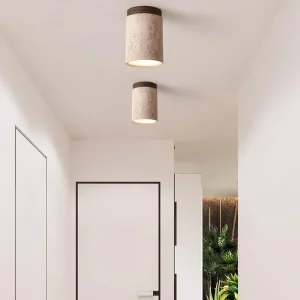 Plafonnier bois béton design moderne minimaliste éclairage chaleureux salon chambre couloir entrée lumière économique élégant Plafonnier bois béton design moderne minimaliste éclairage chaleureux salon chambre couloir entrée lumière économique élégant