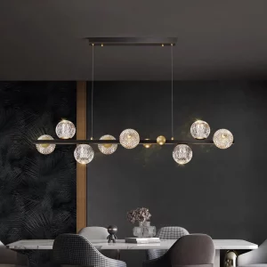 Suspension LED moderne design contemporain luminaire salle à manger éclairage intérieur lumière douce verre texturé métal noir doré Suspension LED moderne design contemporain luminaire salle à manger éclairage intérieur lumière douce verre texturé métal noir doré