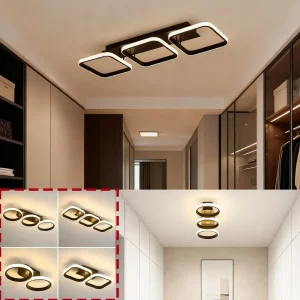 Plafonnier LED en bois naturel design scandinave nordique moderne chambre salon éclairage chaleureux économique élégant