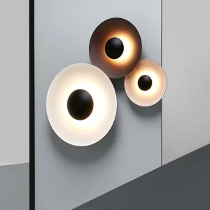Applique Murale LED Ronde en Métal et Verre Design Moderne Élégant Chambre Salon Couloir Hôtel Éclairage Doux Économique Applique Murale LED Ronde en Métal et Verre Design Moderne Élégant Chambre Salon Couloir Hôtel Éclairage Doux Économique