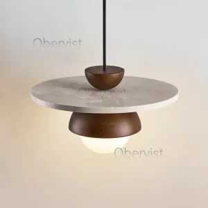 Suspension en bois et pierre design moderne minimaliste éclairage chaleureux pour salon chambre cuisine Décoration intérieure élégante économie d’énergie luminaire suspendu Suspension en bois et pierre design moderne minimaliste éclairage chaleureux pour salon chambre cuisine Décoration intérieure élégante économie d’énergie luminaire suspendu