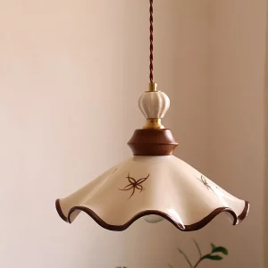 Suspension céramique design vintage artisanal style japonais Wabi Sabi éclairage chaleureux salon restaurant chambre cuisine décoration luminaire Suspension céramique design vintage artisanal style japonais Wabi Sabi éclairage chaleureux salon restaurant chambre cuisine décoration luminaire