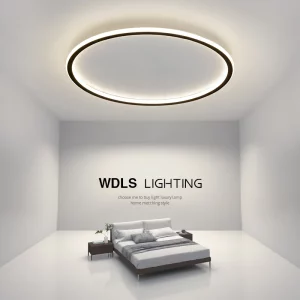 Plafonnier LED moderne design minimaliste aluminium lumière douce salon chambre éclairage contemporain haute performance économique