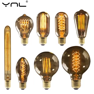 Ampoule Rétro Edison Verre Ambré Doré Design Vintage Industriel Chambre Salon Éclairage Chaleureux Décoration Maison Ampoule Rétro Edison Verre Ambré Doré Design Vintage Industriel Chambre Salon Éclairage Chaleureux Décoration Maison
