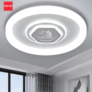 Plafonnier LED moderne design scandinave acrylique lumière 3 couleurs éclairage intérieur chambre salon