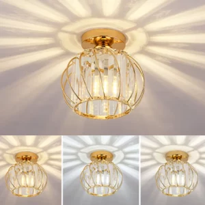 Plafonnier LED nordique en verre transparent et métal doré design moderne épuré pour salon chambre ou couloir éclairage élégant et chaleureux Plafonnier LED nordique en verre transparent et métal doré design moderne épuré pour salon chambre ou couloir éclairage élégant et chaleureux