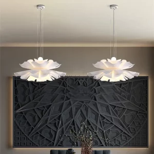 Suspension LED design floral moderne éclairage contemporain salon salle à manger élégance lumière douce économie d’énergie