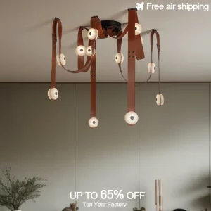 Plafonnier moderne en marbre avec bracelet en cuir fonction variable finition chromée or noir pour votre cuisine et salle à manger Plafonnier moderne en marbre avec bracelet en cuir fonction variable finition chromée or noir pour votre cuisine et salle à manger