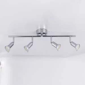 Plafonnier métal chromé design moderne luminaire réglable éclairage focalisé intérieur élégant cuisine salon bureau Plafonnier métal chromé design moderne luminaire réglable éclairage focalisé intérieur élégant cuisine salon bureau