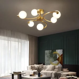Plafonnier moderne en verre et métal design contemporain éclairage doux lumière chaleureuse salon chambre cuisine Plafonnier moderne en verre et métal design contemporain éclairage doux lumière chaleureuse salon chambre cuisine