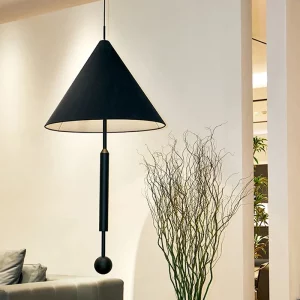 Suspension LED tissu italien design moderne minimaliste salle à manger chambre éclairage chaleureux économies d’énergie élégance naturelle