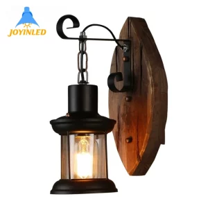 Applique murale vintage bois massif design rustique lumière chaleureuse salon chambre cuisine éclairage décoration artisanale élégante