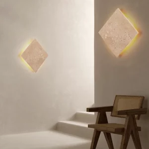 Applique murale LED en pierre naturelle moderne design minimaliste éclairage ambiance salon chambre escalier Applique murale LED en pierre naturelle moderne design minimaliste éclairage ambiance salon chambre escalier
