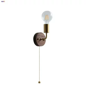 Applique Murale LED en Bois Naturel Design Moderne Industriel Éclairage Chaleureux Économique Élégant pour Salon Chambre Bureau Couloir