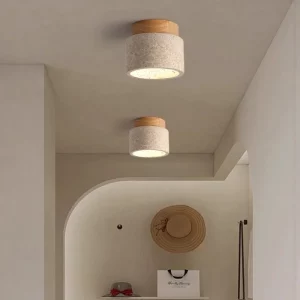 Pierre de travertin LED plafonnier allée couloir luminaire pour salon salle à manger chambre décor lustre plafonnier Pierre de travertin LED plafonnier allée couloir luminaire pour salon salle à manger chambre décor lustre plafonnier