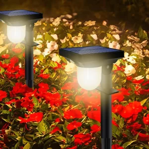 Lampes solaires extérieures jardin LED éclairement paysage allée chemin cour arrière-cour pelouse motion sensor IP65 protection autonomie énergie solaire durable