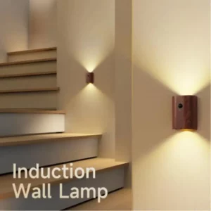 Applique murale bois naturel design moderne détection de mouvement LED éclairage salon escalier chambre haute qualité économique