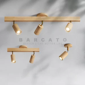 Plafonnier LED bois naturel design scandinave nordique moderne salon chambre éclairage chaleureux économique élégant
