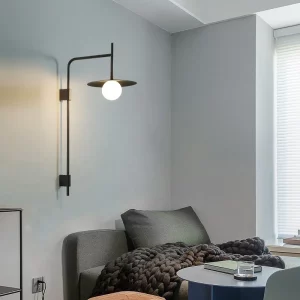 Applique murale moderne design épuré en métal et verre LED pour salon chambre bureau lumière élégante intérieure 3 ans garantie