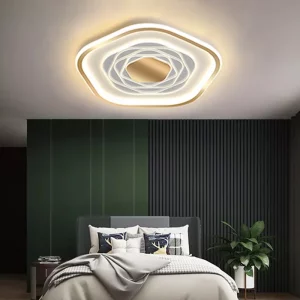 Plafonnier LED moderne design minimaliste éclairage intérieur salon chambre lumière douce élégance contemporaine installation facile économique