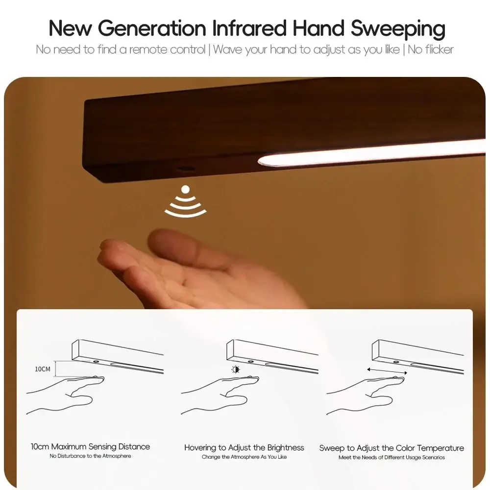 Suspension LED bois design minimaliste intérieur moderne lumière chaleureuse éclairage bureau salon table à manger économique élégant