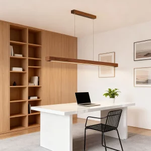 Suspension bois naturel LED design scandinave moderne pour salon salle à manger éclairage chaleureux économique élégant Suspension bois naturel LED design scandinave moderne pour salon salle à manger éclairage chaleureux économique élégant