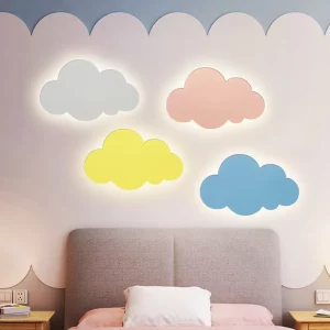 Applique murale LED nuage moderne design art déco chambre enfants veilleuse lumière douce économie d’énergie Applique murale LED nuage moderne design art déco chambre enfants veilleuse lumière douce économie d’énergie
