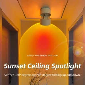 Plafonnier LED métal design moderne spot lumière coucher soleil intérieur salon chambre couloir éclairage chaleureux économies d’énergie Plafonnier LED métal design moderne spot lumière coucher soleil intérieur salon chambre couloir éclairage chaleureux économies d’énergie