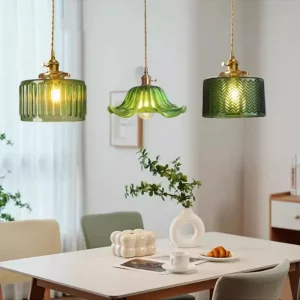 Suspension LED verre vert cuivre design industriel vintage éclairage chaleureux bar chambre à coucher loft salle à manger écoénergétique Suspension LED verre vert cuivre design industriel vintage éclairage chaleureux bar chambre à coucher loft salle à manger écoénergétique