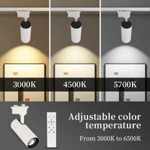 Luminaire LED sur rail ajustable  design moderne et minimaliste pour éclairage intérieur  salon  bureau  télécommande incluse