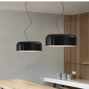 Suspension métal brillant design moderne minimaliste salle à manger bar éclairage élégant contemporain luminaire intérieur style nordique Suspension métal brillant design moderne minimaliste salle à manger bar éclairage élégant contemporain luminaire intérieur style nordique