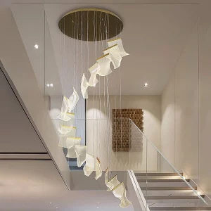 Suspension acrylique moderne design artistique lumière chaleureuse pour salon hall loft appartement hôtel villa éclairage décoratif élégant