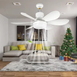 Ventilateur plafond LED bois naturel design scandinave moderne éclairage chaleureux économie énergie salon chambre bureau