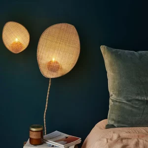 Applique murale Vintage design minimaliste lampe en rotin faite à la main salon chambre à coucher éclairage lumière ferme moderne élégance naturelle Applique murale Vintage design minimaliste lampe en rotin faite à la main salon chambre à coucher éclairage lumière ferme moderne élégance naturelle