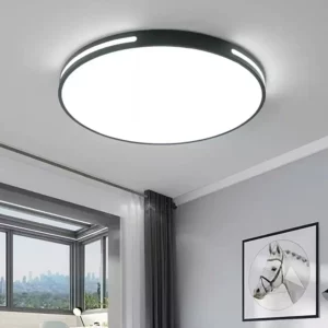 Plafonnier LED moderne design minimaliste intérieur éclairage uniforme salon chambre bureau esthétique économie d’énergie