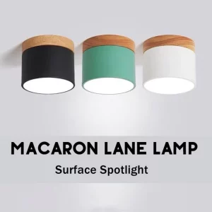Plafonnier LED en bois naturel  design nordique moderne  éclairage chaleureux  économique  élégant  idéal pour salon  chambre  cuisine  bureau