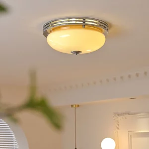 Plafonnier métal et verre design moderne Art déco éclairage chaleureux salle à manger chambre couloir salon luminaires décoratifs Plafonnier métal et verre design moderne Art déco éclairage chaleureux salle à manger chambre couloir salon luminaires décoratifs