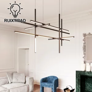 Suspension luminaire aluminium LED design moderne minimaliste salon salle à manger éclairage intérieur contemporain élégant Suspension luminaire aluminium LED design moderne minimaliste salon salle à manger éclairage intérieur contemporain élégant