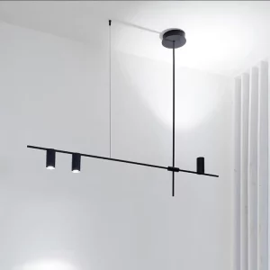 Suspension moderne métal design industriel minimaliste lumière LED éclairage salle à manger salon cuisine chambre bar décoration intérieure élégante