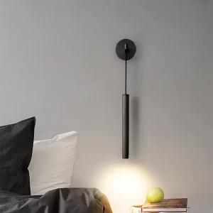 Lampe murale LED moderne design minimaliste aluminium noir mat chambre salon lecture éclairage intérieur élégant économique Lampe murale LED moderne design minimaliste aluminium noir mat chambre salon lecture éclairage intérieur élégant économique