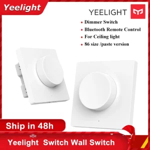 Interrupteur mural intelligent Yeelight variateur Bluetooth design moderne minimaliste éclairage intérieur contrôle sans fil luminaire plafonnier chambre salon cuisine électronique高 Interrupteur mural intelligent Yeelight variateur Bluetooth design moderne minimaliste éclairage intérieur contrôle sans fil luminaire plafonnier chambre salon cuisine électronique高